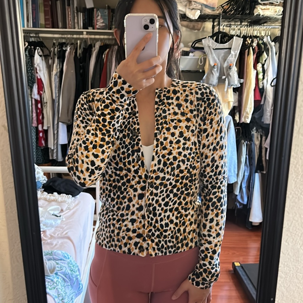 Leopard Print Ann Taylor Cardigan Top